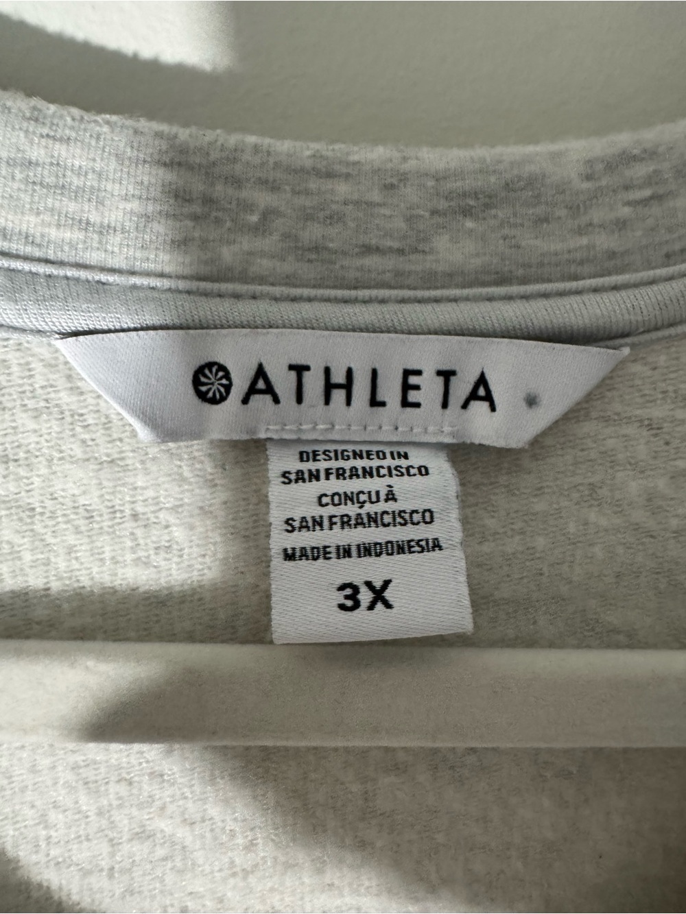 Athleta Lombard Ruched Side Tie Sweatshirt gray Sz 3X - Picture 7 of 11